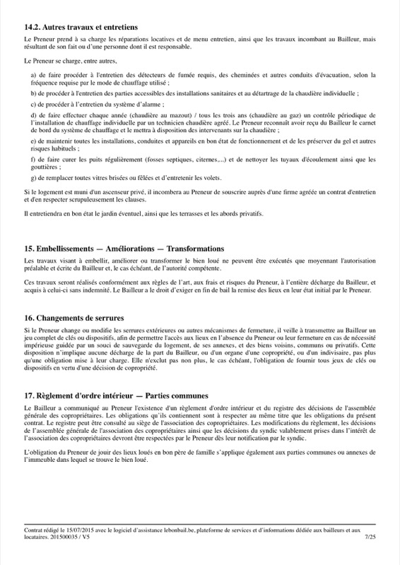 Exemple de contrat de bail - Page 7