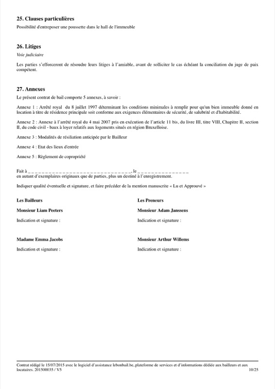 Exemple de contrat de bail - Page 10