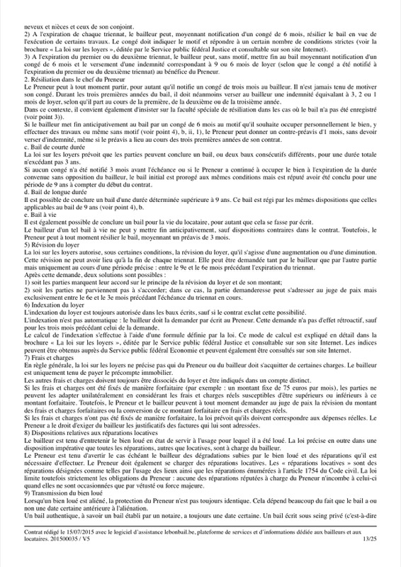 Exemple de contrat de bail - Page 13